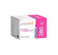 Imagem de 28G X 1,5MM LANCETAS DE SEGURANCA UNIQMED SLA